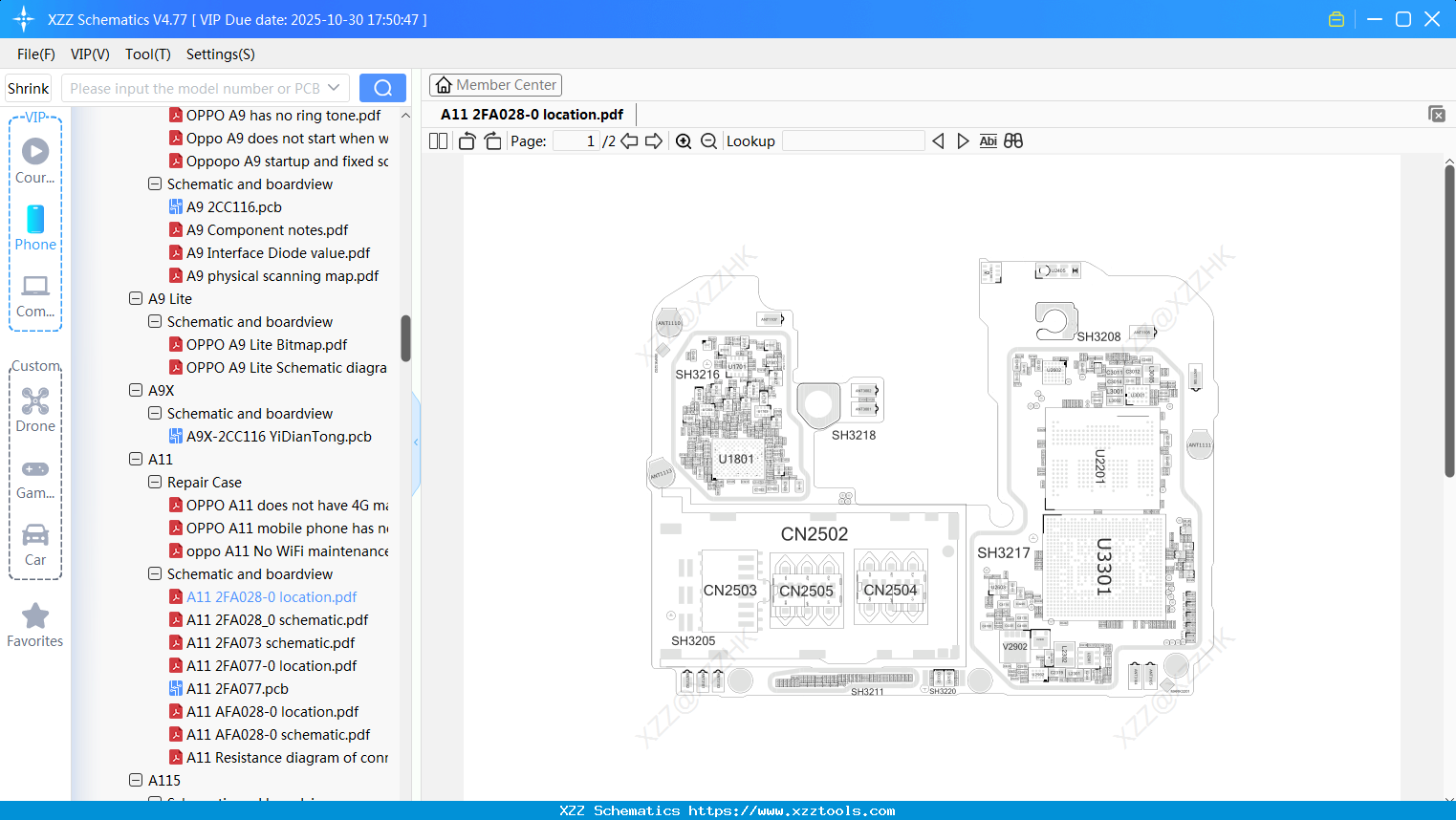OPPO A11 2FA028-0 Location